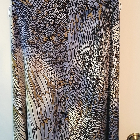 Anne Klein Abstract Silk Wrap Dress Size 10 - Picture 9 of 13